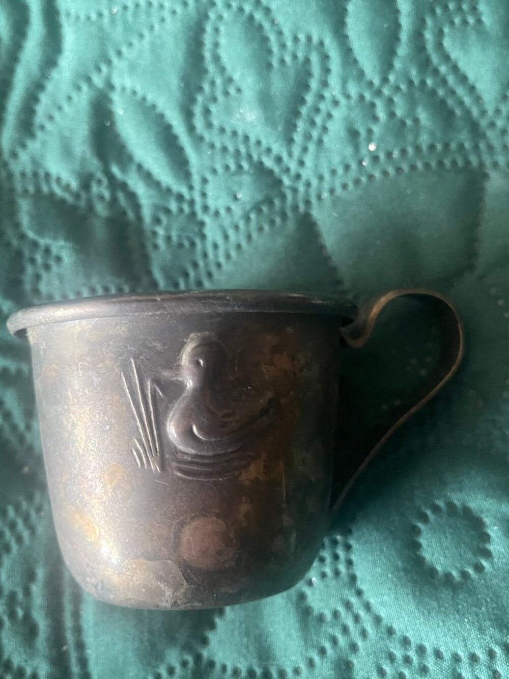 SMALL SILVER PLATE CUP  CHILD SIZE